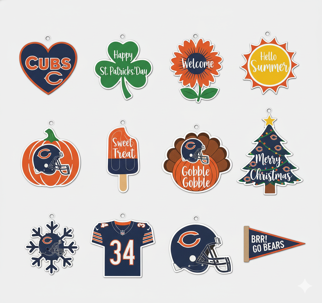 Chicago Bears Seasonal Door Hanger