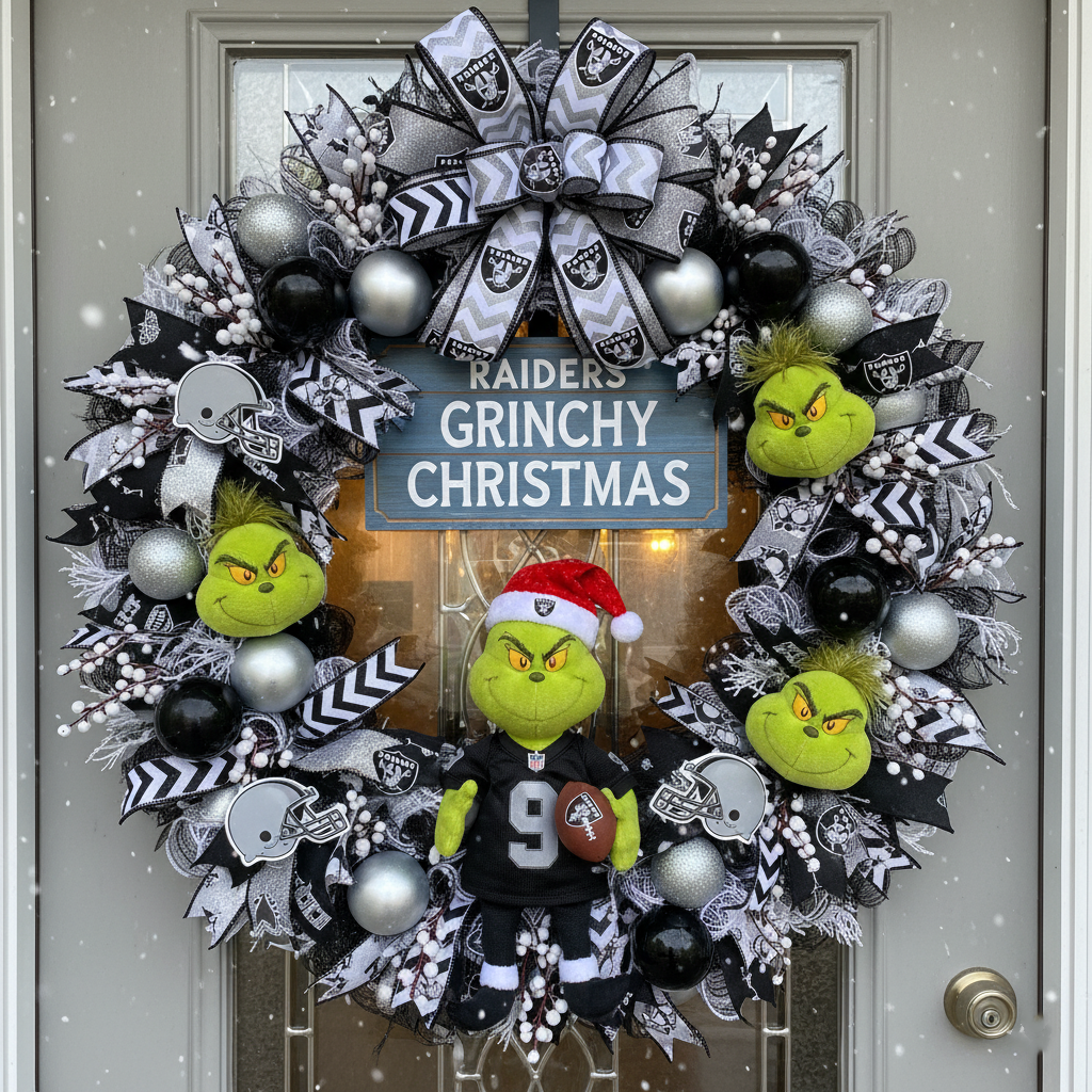Grinchy Christmas NFL Wreaths Collection