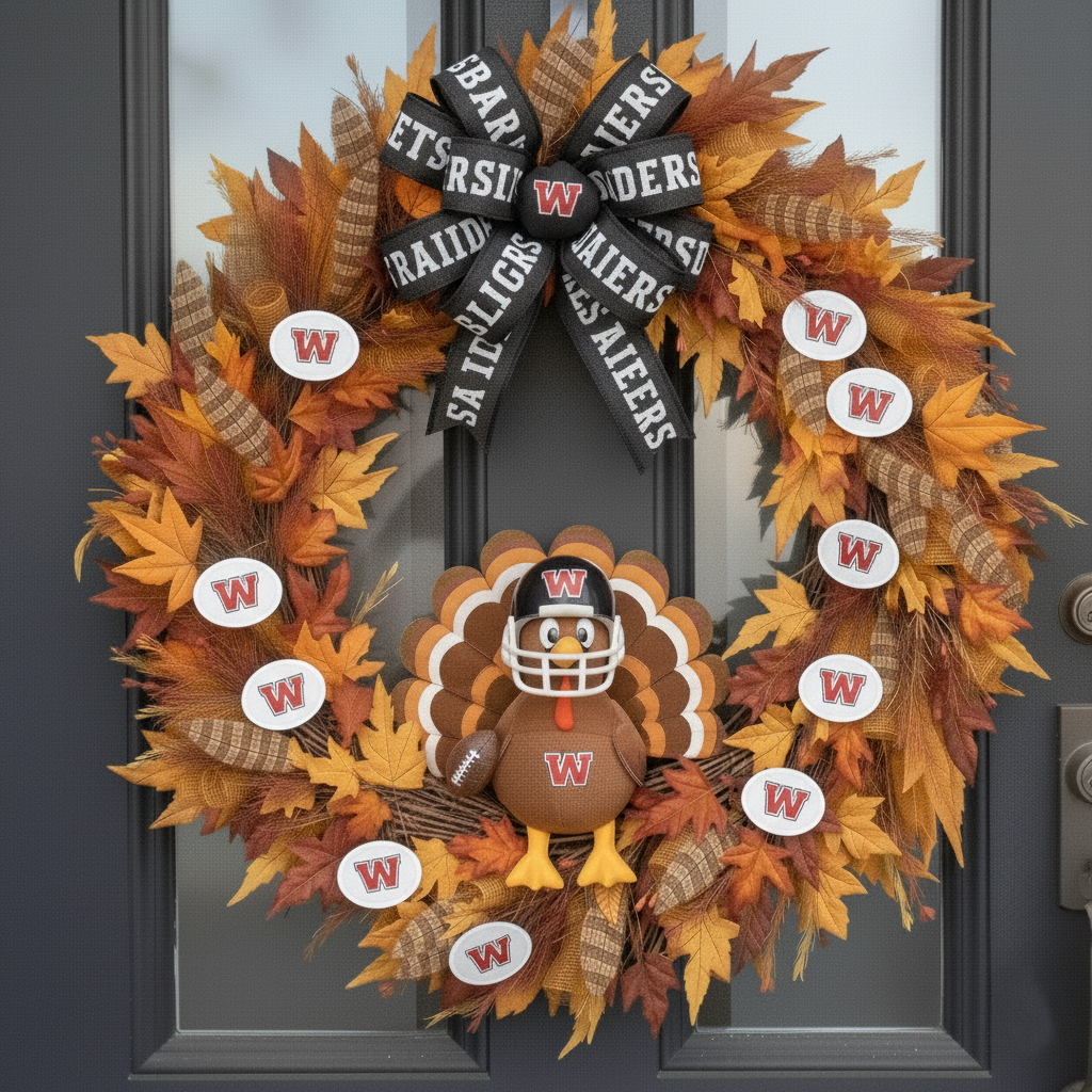 2025 Football Team Thanksgiving Wreath Collection