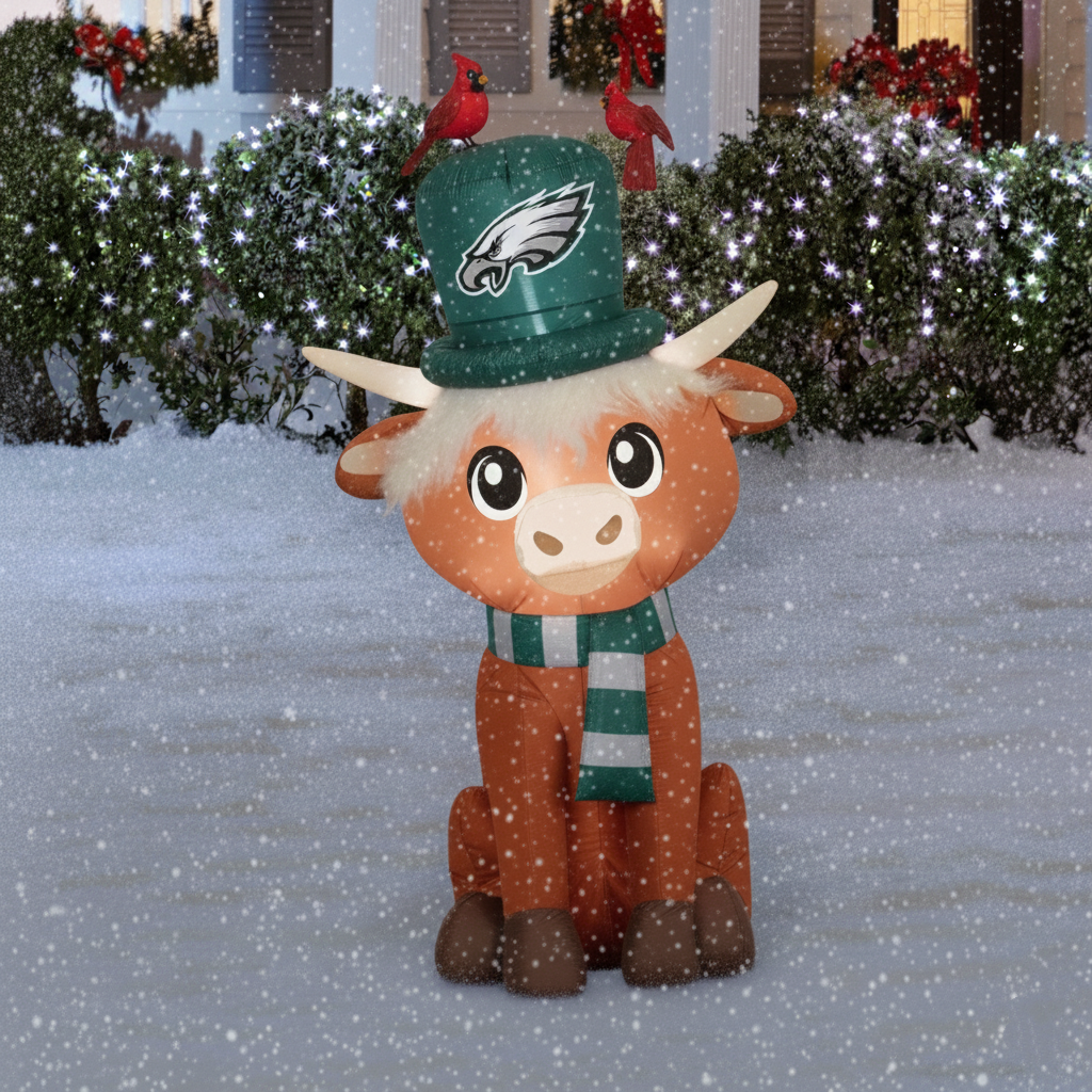 Snowy Christmas Cow Figurines