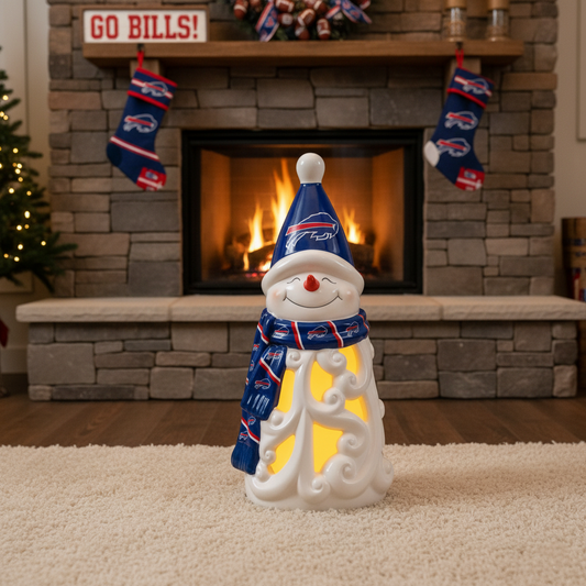 LED Snowman Garden Statuary with NFL Team Logo