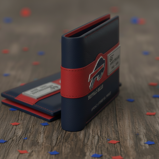 Buffalo Bills 66th Anniversary Commemorative Leather Wallet (1960–2026)