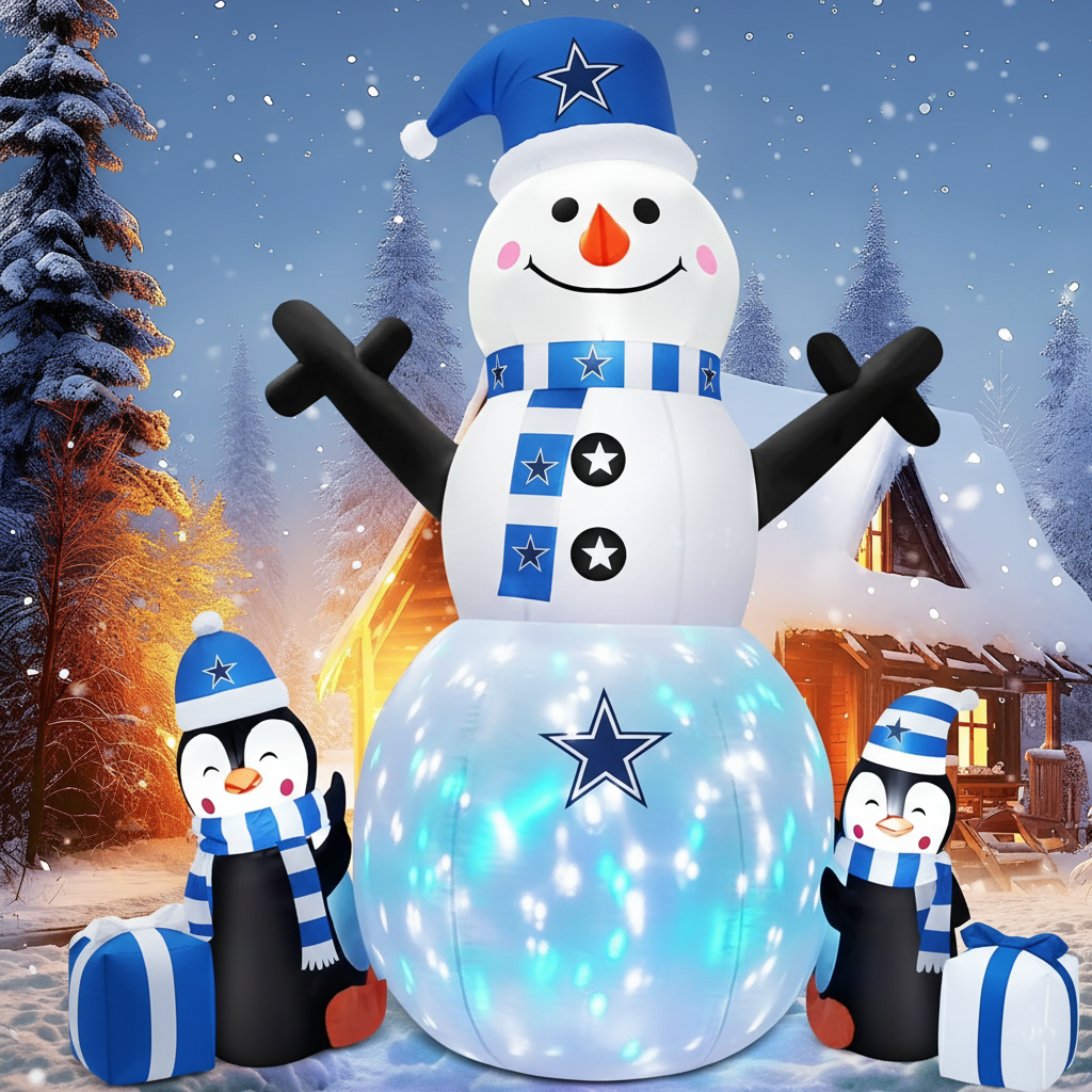 Inflatable Snowman & Penguins