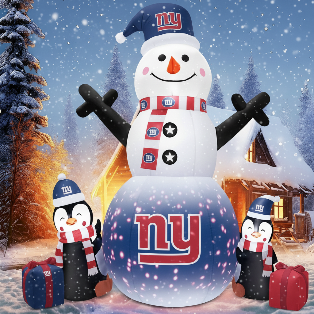 Inflatable Snowman & Penguins