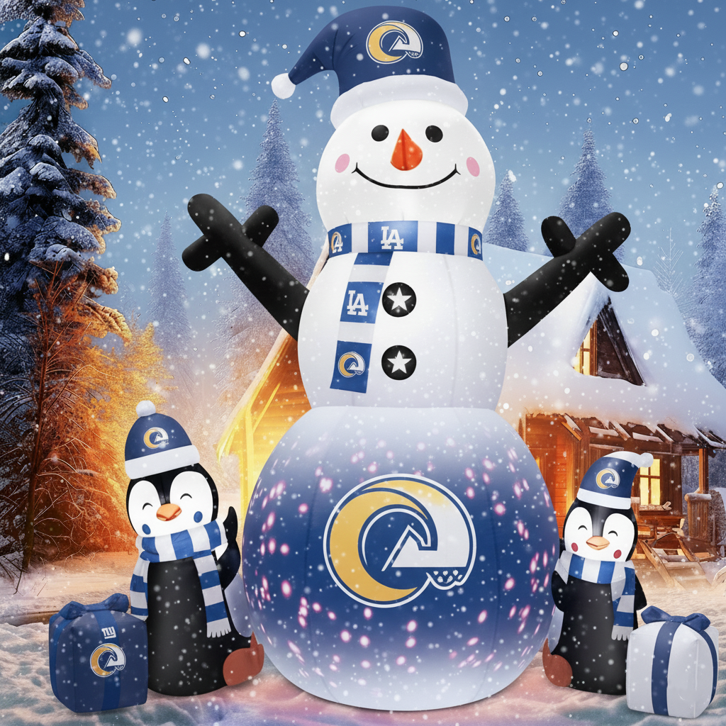 Inflatable Snowman & Penguins