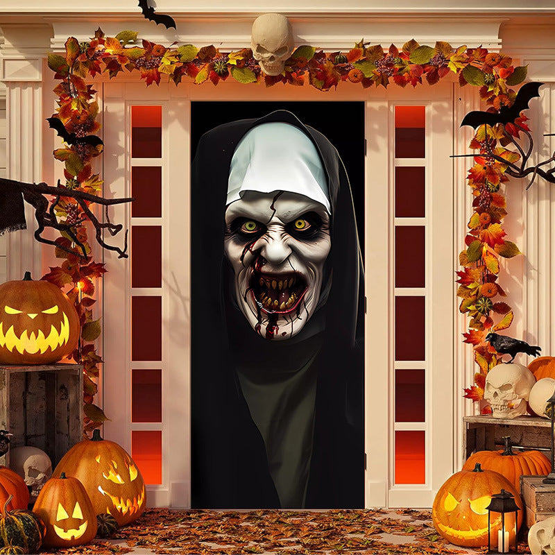 50% OFF🌟2025 Christmas and Halloween Door Cover