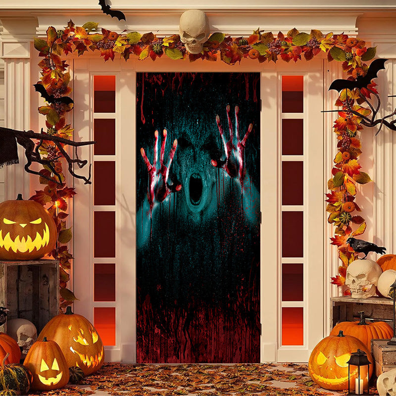50% OFF🌟2025 Christmas and Halloween Door Cover