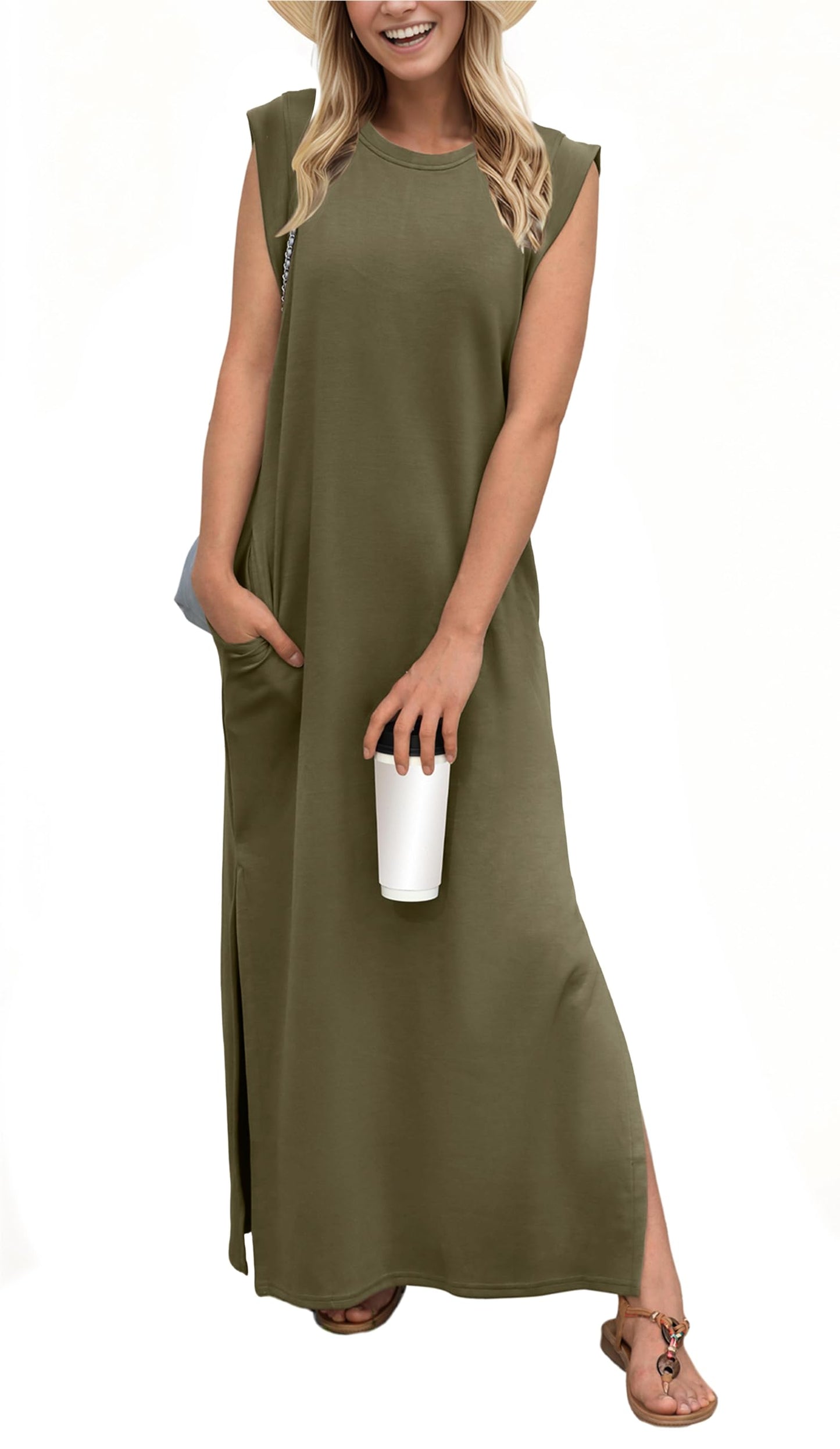 ??Women's Casual Loose Split Wrinkle-Free Maxi Dress (Buy 2 Free Shipping)