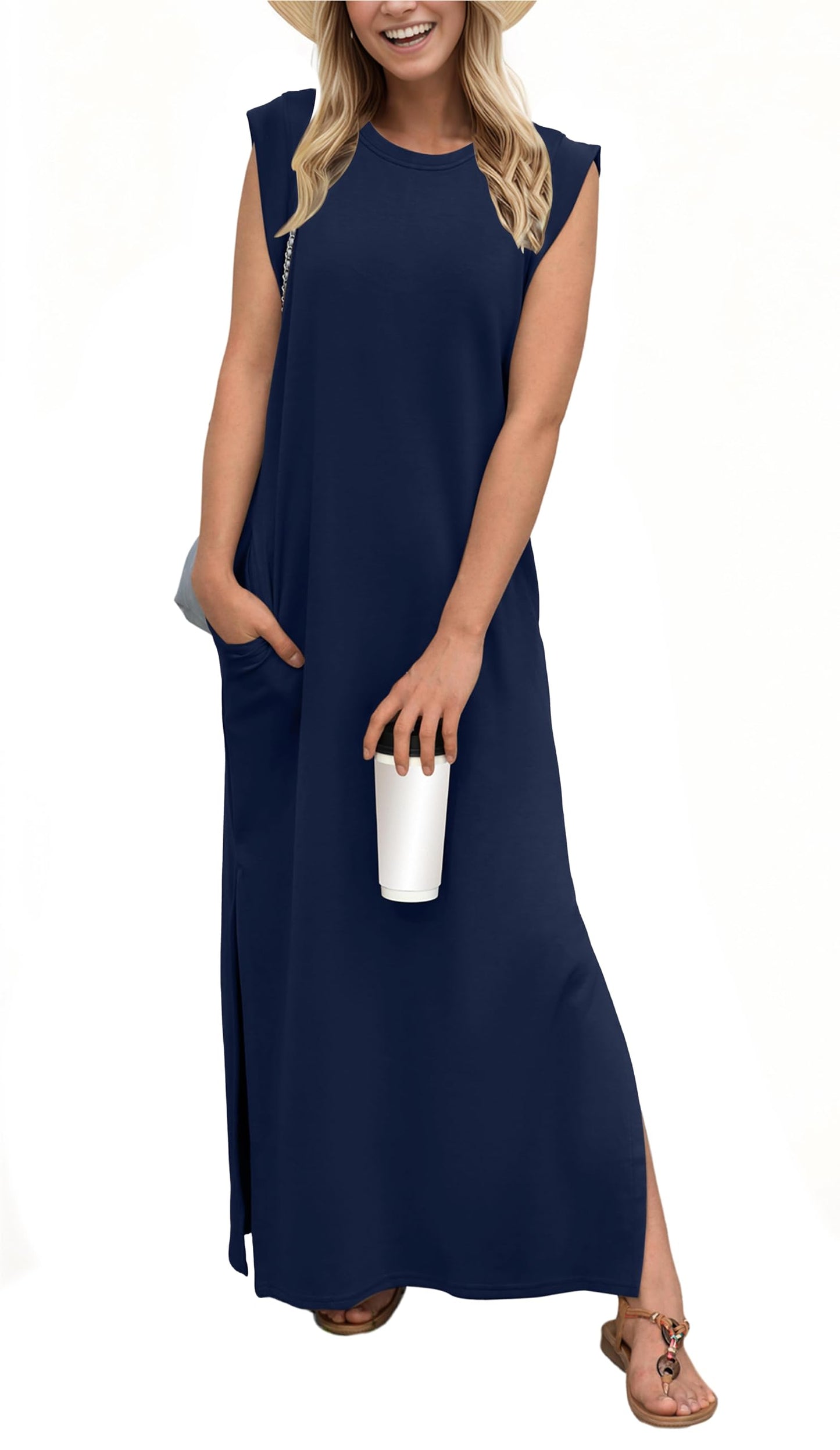 ??Women's Casual Loose Split Wrinkle-Free Maxi Dress (Buy 2 Free Shipping)