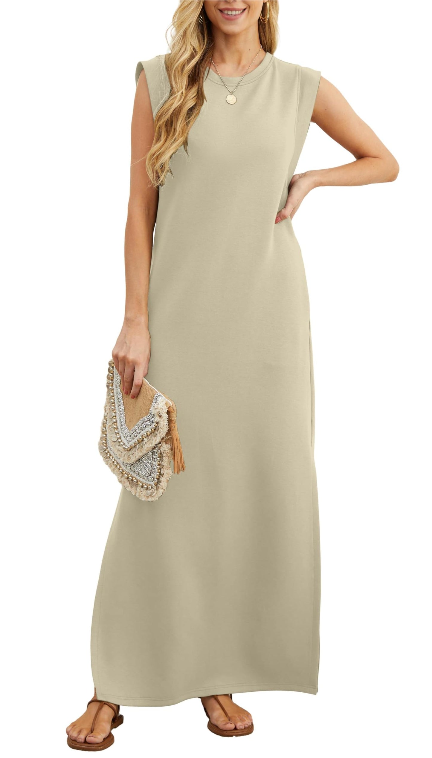 ??Women's Casual Loose Split Wrinkle-Free Maxi Dress (Buy 2 Free Shipping)