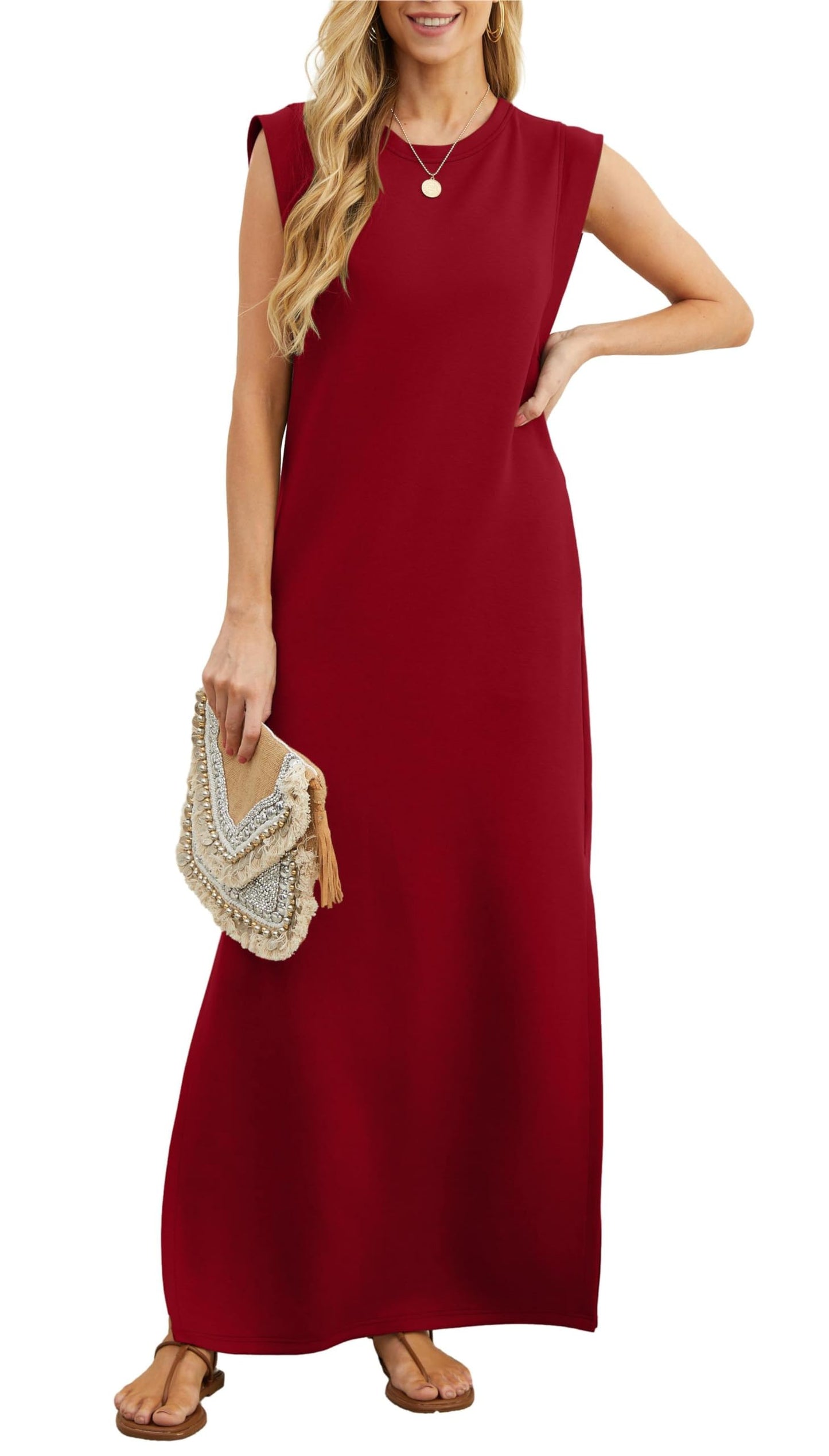 ??Women's Casual Loose Split Wrinkle-Free Maxi Dress (Buy 2 Free Shipping)