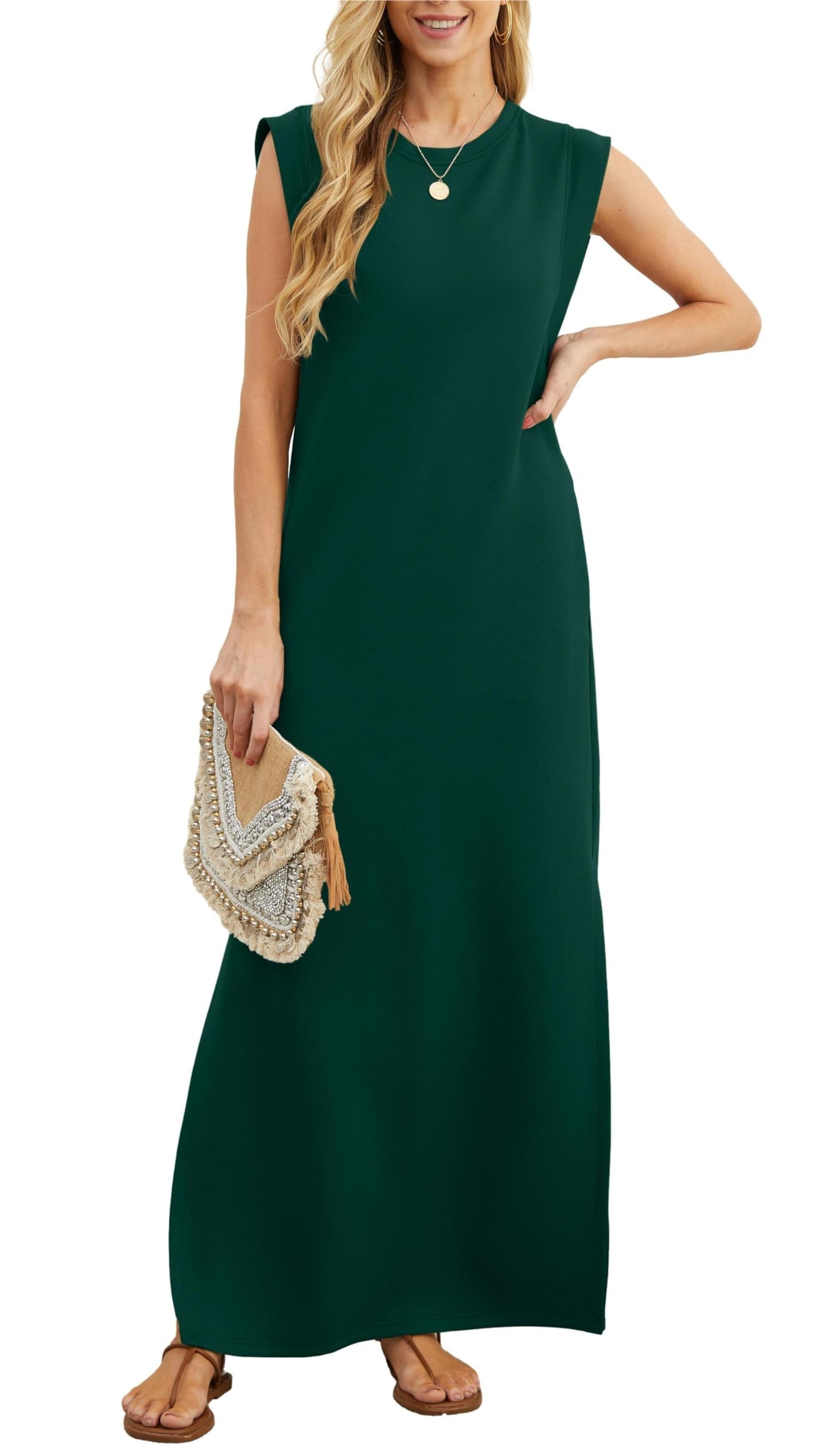 ??Women's Casual Loose Split Wrinkle-Free Maxi Dress (Buy 2 Free Shipping)