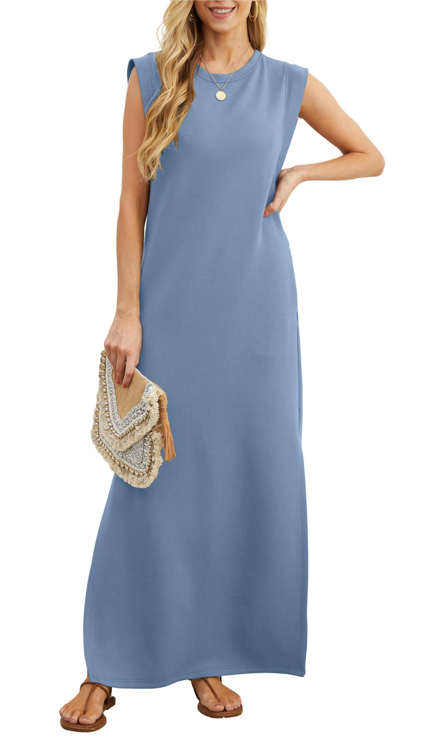 ??Women's Casual Loose Split Wrinkle-Free Maxi Dress (Buy 2 Free Shipping)