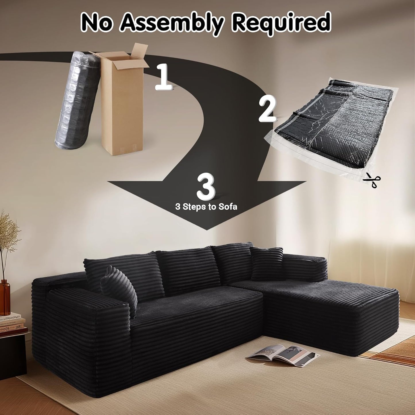 💥Last Day $33.99! 🔥2025 Minimalist L-Shape Couch