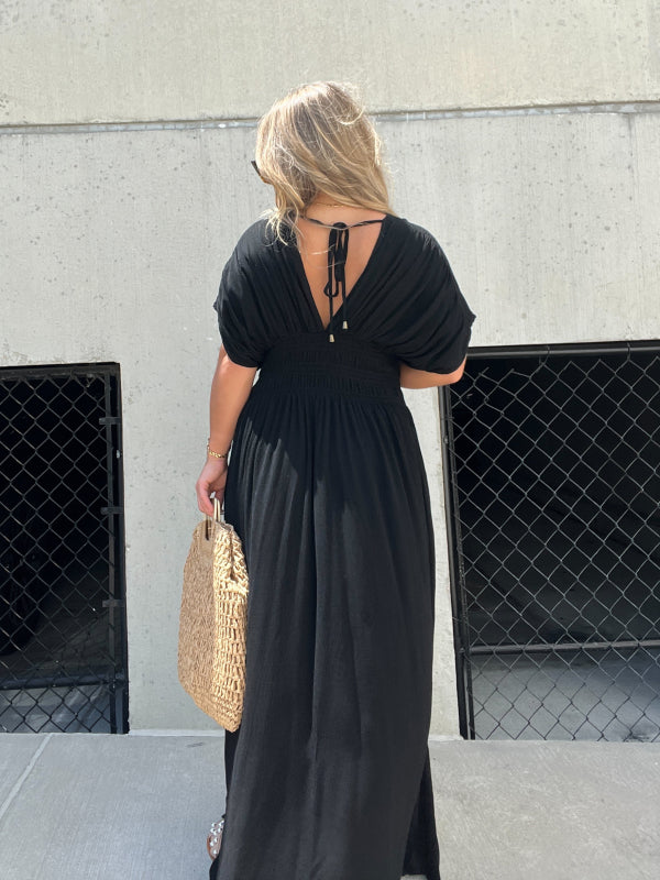🔥New🔥Plunging Batwing Maxi Dress (BUY 2 FREE SHIPPING)