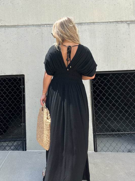 🔥New🔥Plunging Batwing Maxi Dress (BUY 2 FREE SHIPPING)