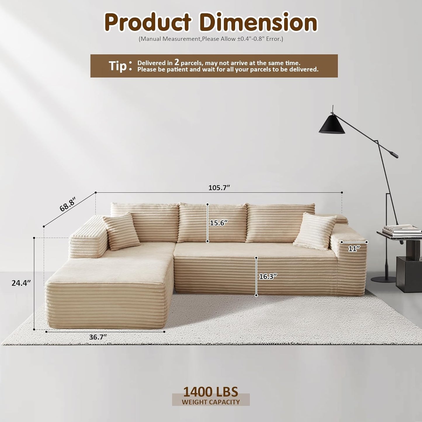💥Last Day $33.99! 🔥2025 Minimalist L-Shape Couch