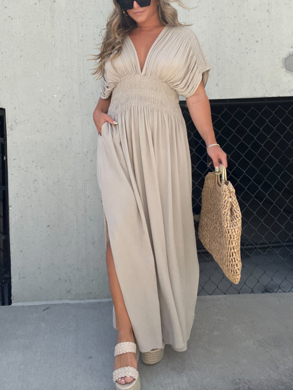 🔥New🔥Plunging Batwing Maxi Dress (BUY 2 FREE SHIPPING)