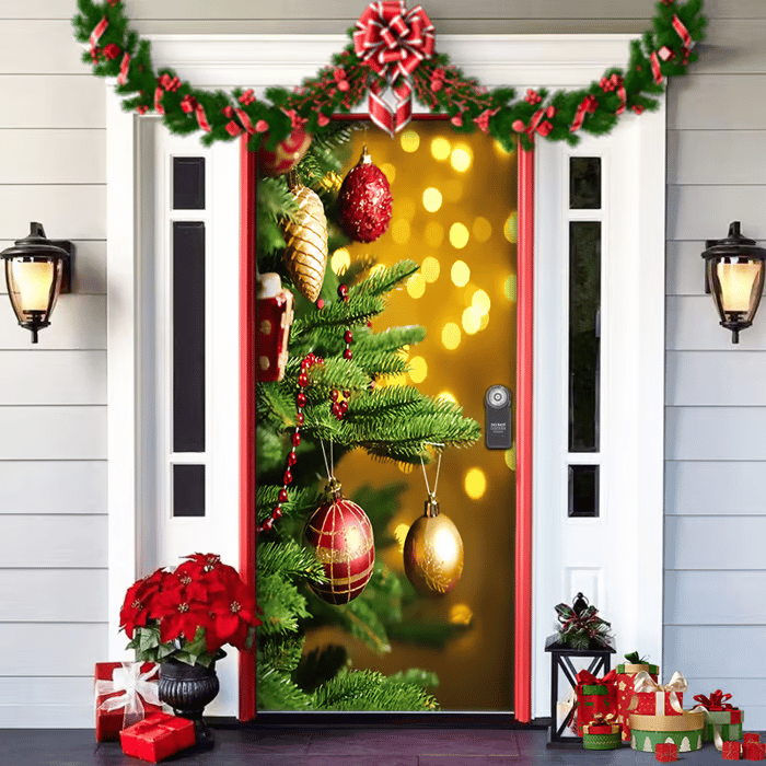 50% OFF🌟2025 Christmas and Halloween Door Cover