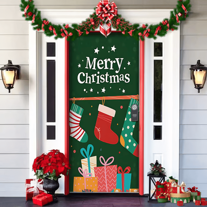 50% OFF🌟2025 Christmas and Halloween Door Cover