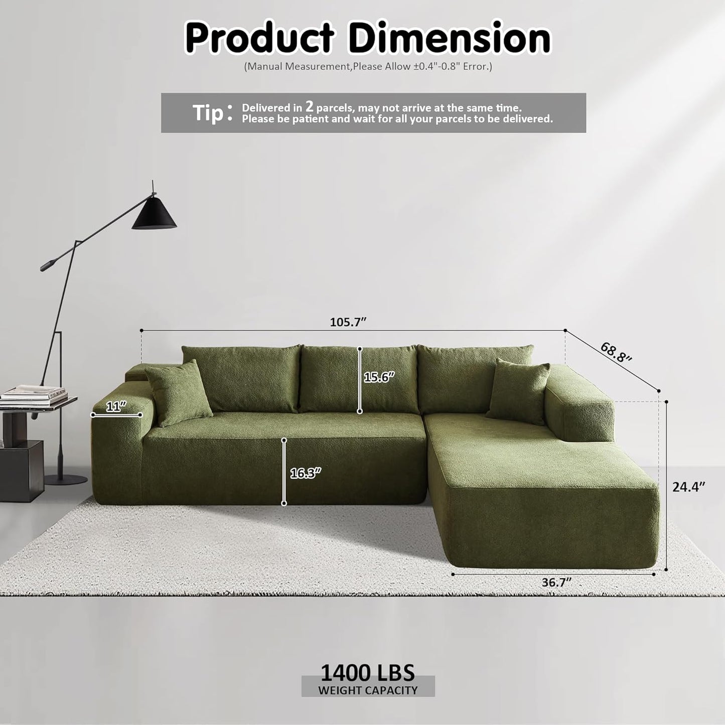 💥Last Day $33.99! 🔥2025 Minimalist L-Shape Couch