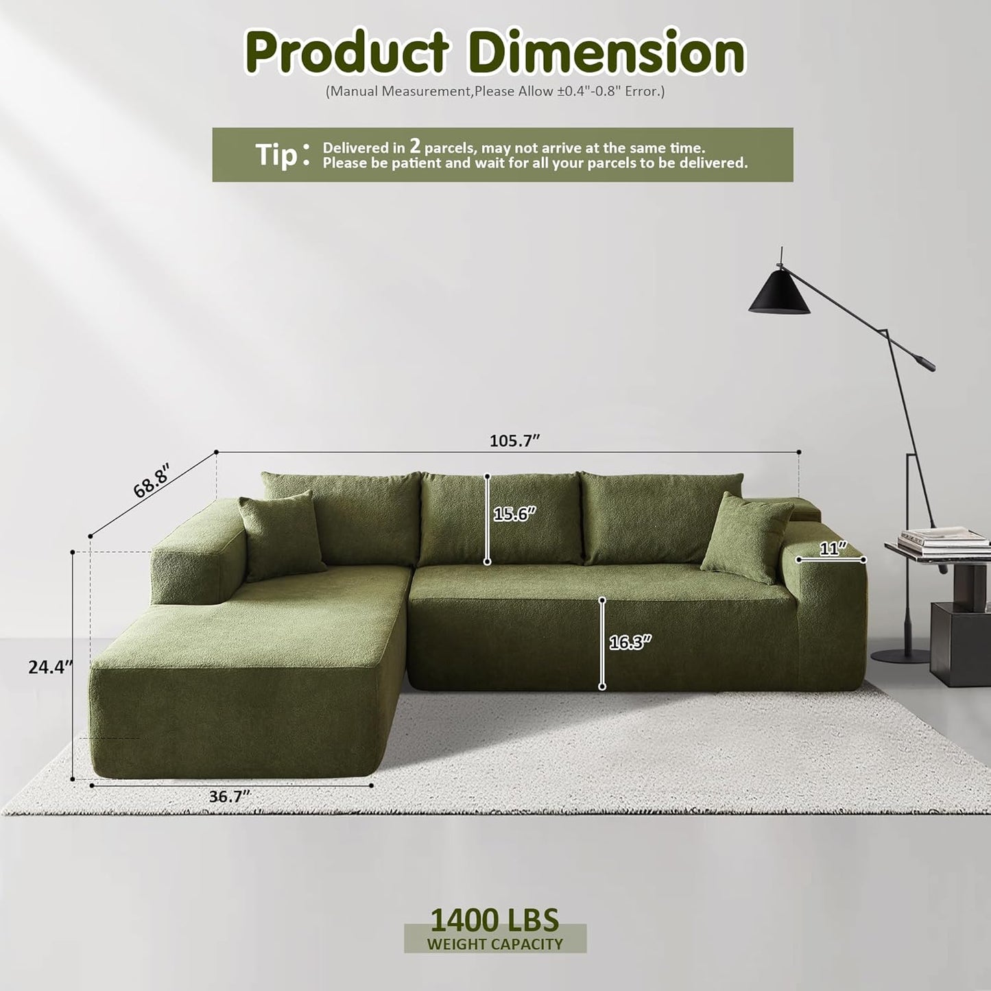 💥Last Day $33.99! 🔥2025 Minimalist L-Shape Couch