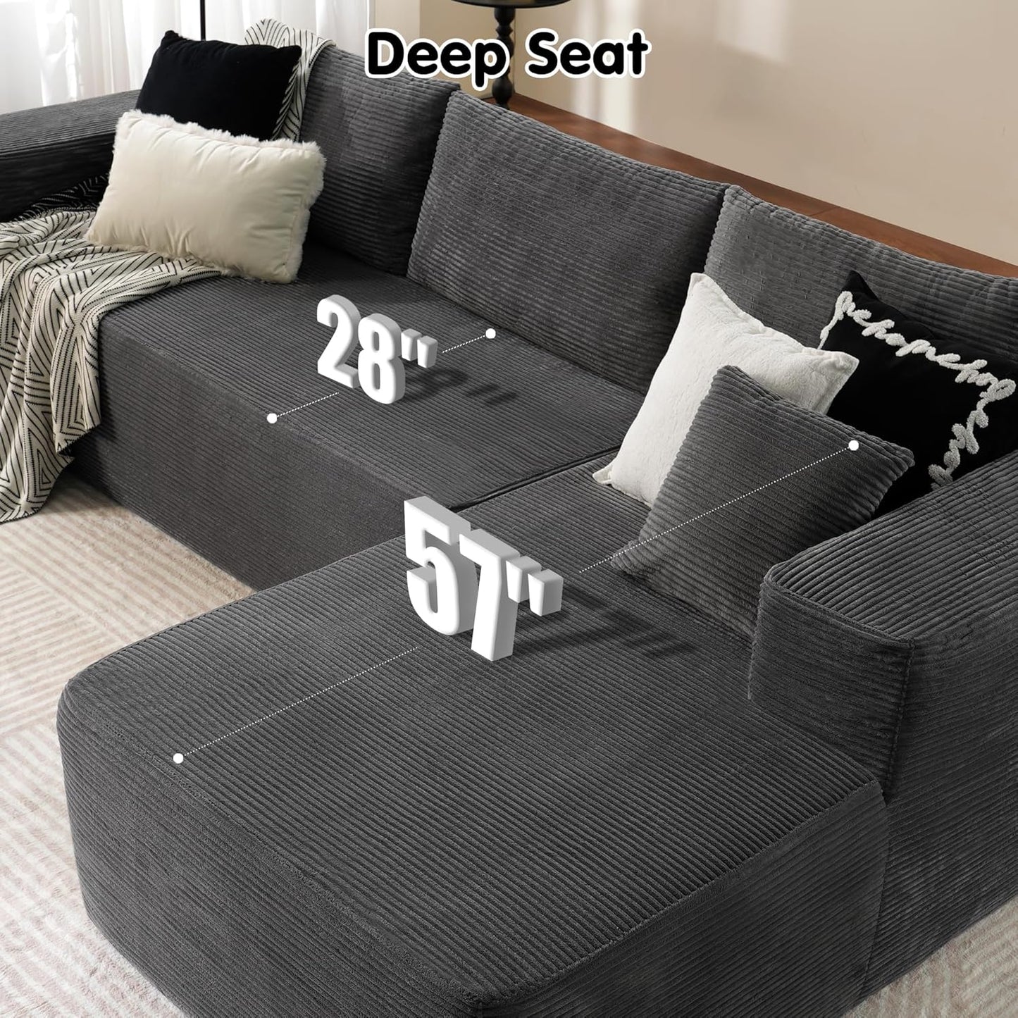 💥Last Day $33.99! 🔥2025 Minimalist L-Shape Couch