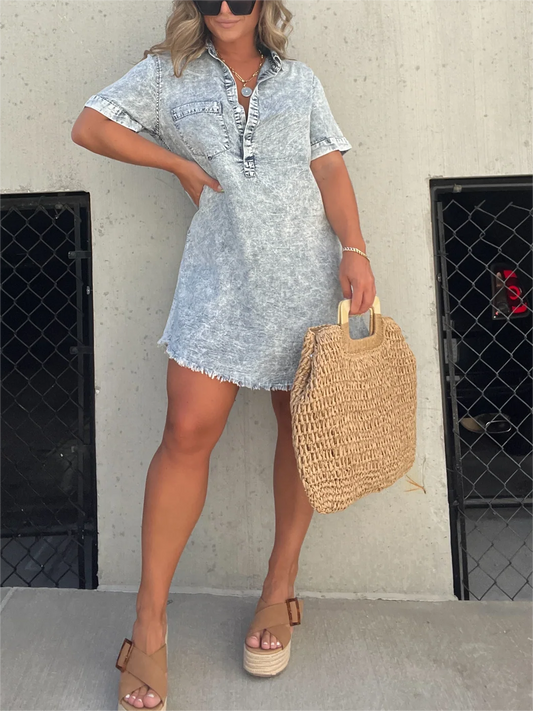 ✨Women's Washed Shirt Dress (Buy 2 Free Shipping)