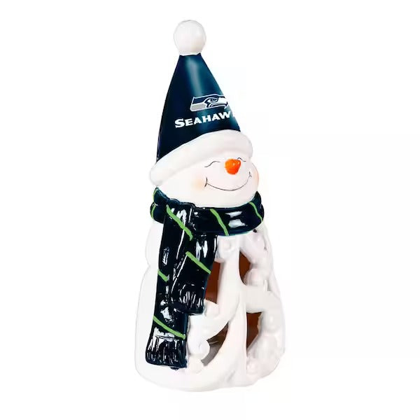 LED Snowman Garden Statuary with NFL Team Logo