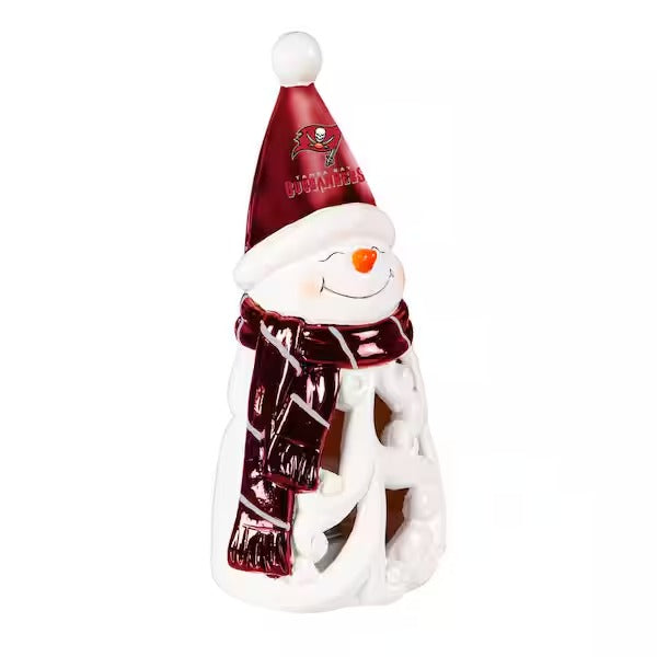LED Snowman Garden Statuary with NFL Team Logo