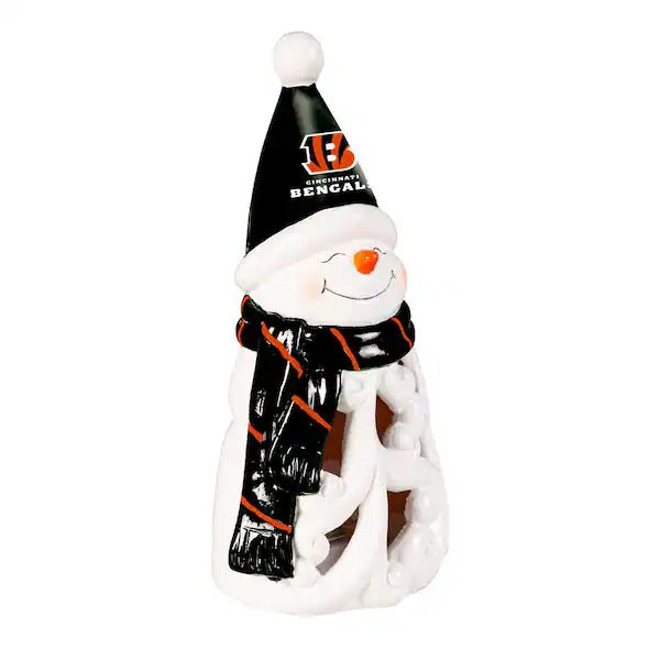 LED Snowman Garden Statuary with NFL Team Logo