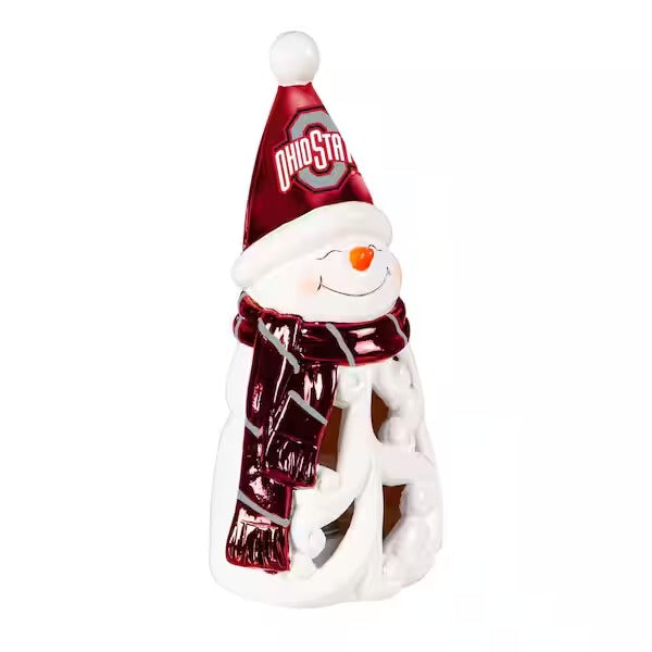 LED Snowman Garden Statuary with NFL Team Logo