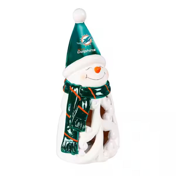LED Snowman Garden Statuary with NFL Team Logo