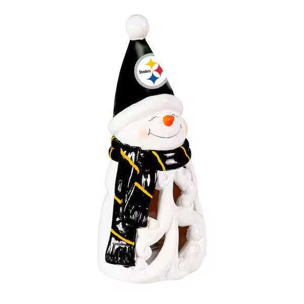 LED Snowman Garden Statuary with NFL Team Logo