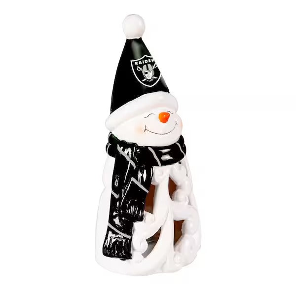 LED Snowman Garden Statuary with NFL Team Logo