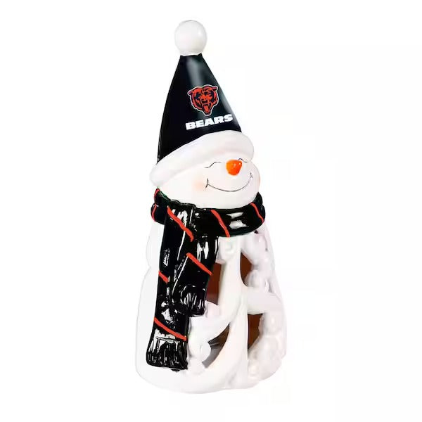 LED Snowman Garden Statuary with NFL Team Logo