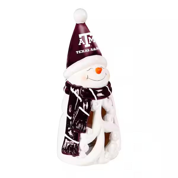 LED Snowman Garden Statuary with NFL Team Logo