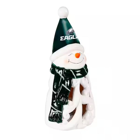 LED Snowman Garden Statuary with NFL Team Logo