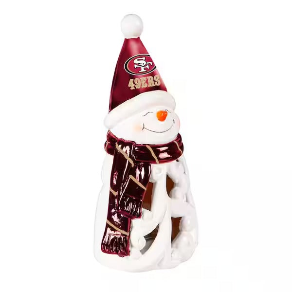 LED Snowman Garden Statuary with NFL Team Logo