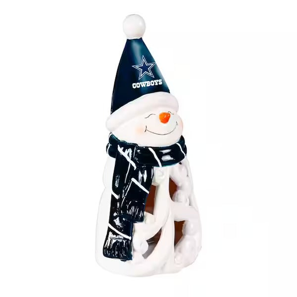 LED Snowman Garden Statuary with NFL Team Logo