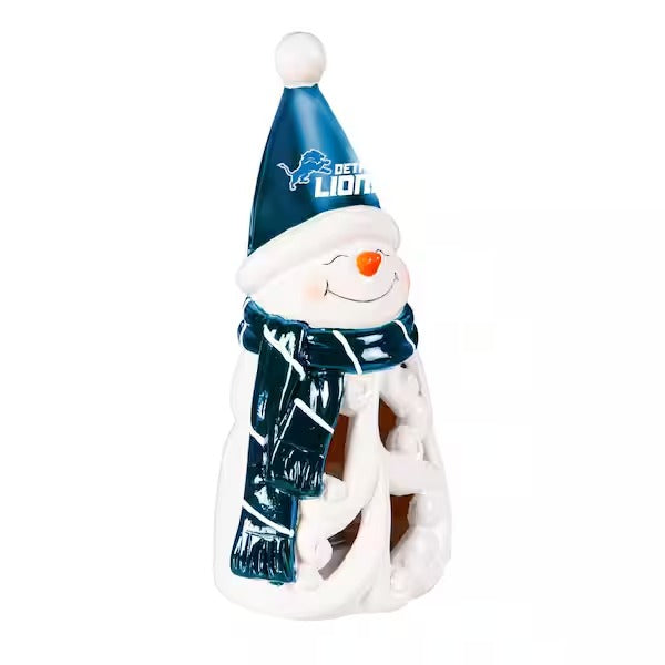 LED Snowman Garden Statuary with NFL Team Logo