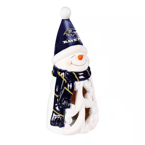 LED Snowman Garden Statuary with NFL Team Logo