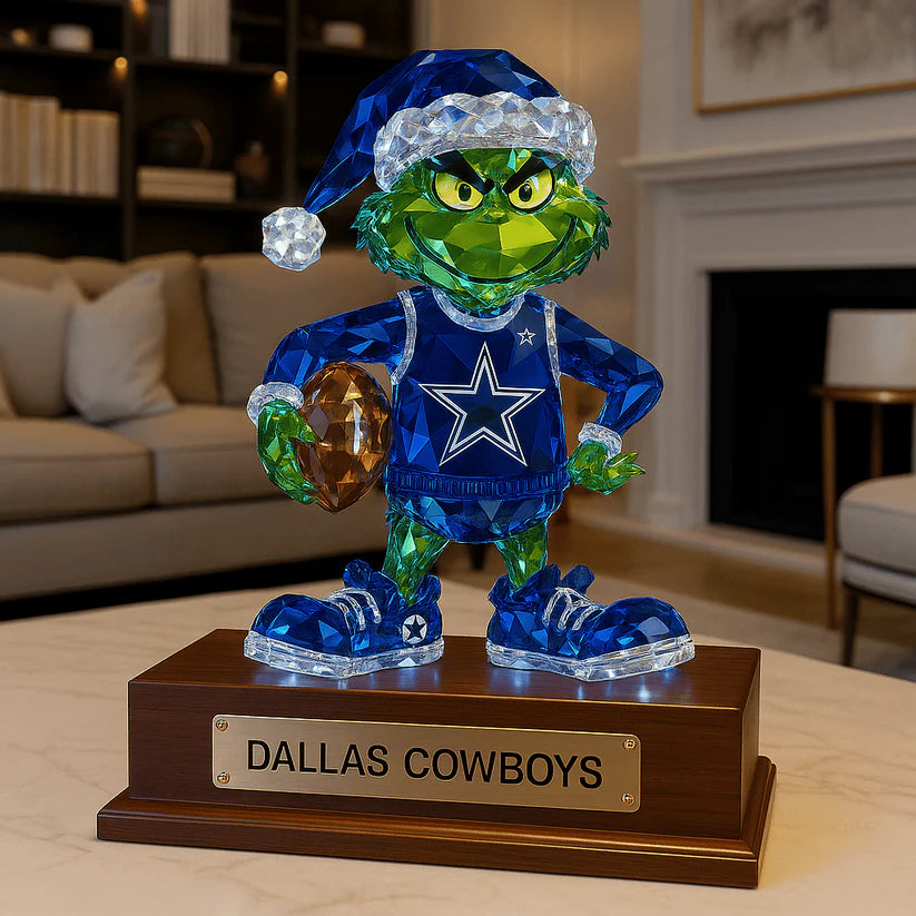 Football Team  Crystal Figurine Desktop Ornament